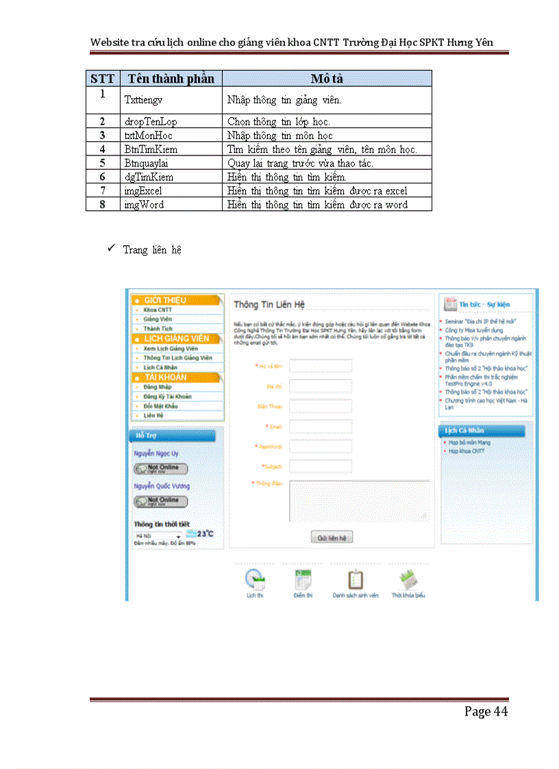 image for page Xây dựng website tra cứu thời khóa biểu online cho giảng viên khoa CNTT trường ĐH SPKế toán Hưng Yên