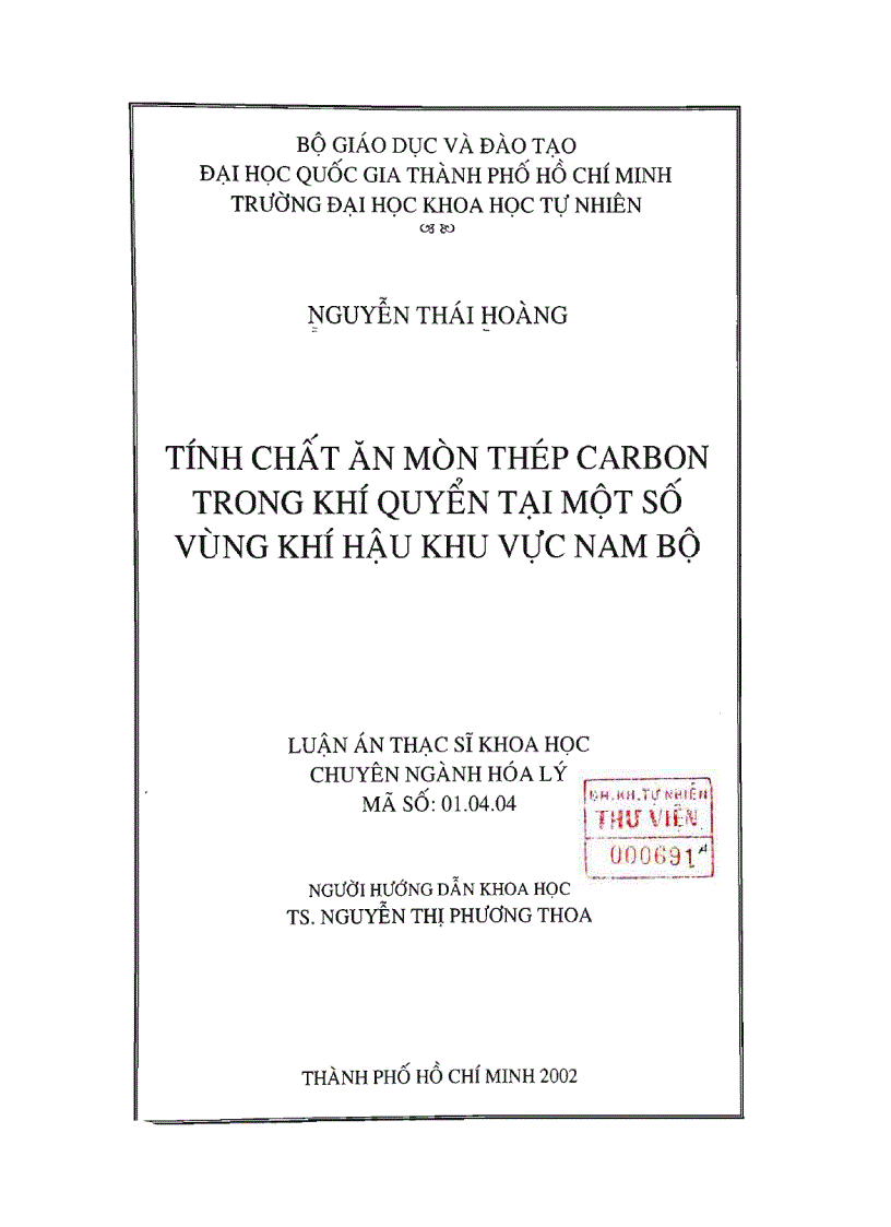 image for page Tính chất ăn mòn thép carbon trong khí quyển tại một số vùng khí hậu khu vực nam bộ