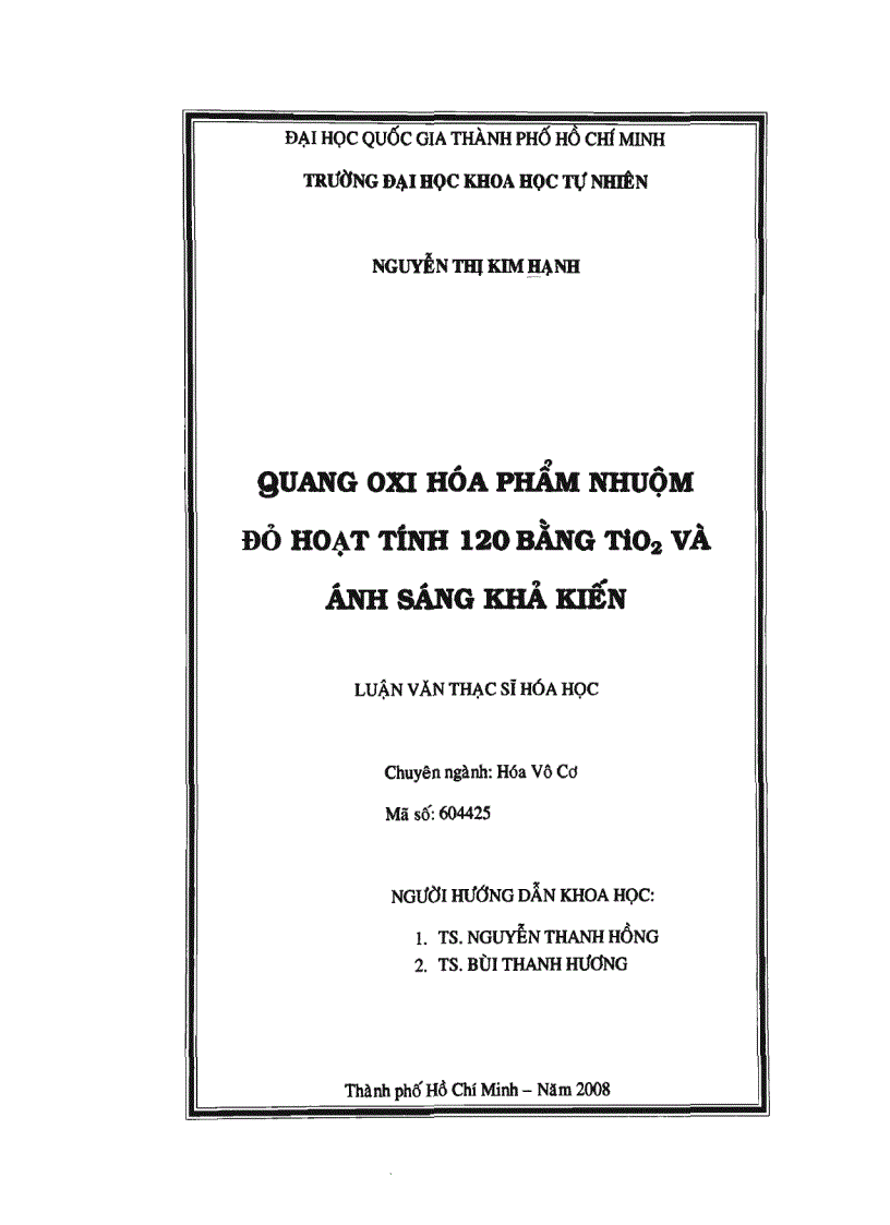 image for page Quang oxi hóa phẩm nhuộm đỏ hoạt tính 120 bằng tio2 và ánh sáng khả biến