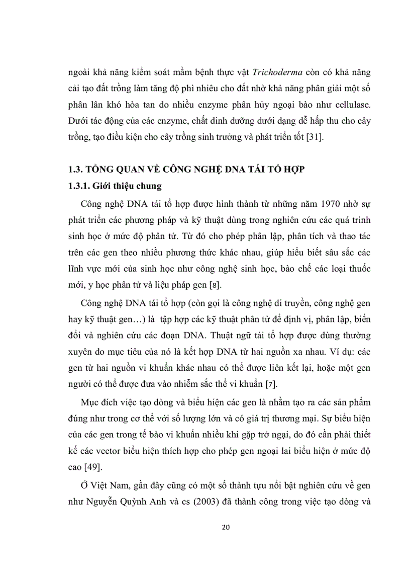 image for page Tạo dòng và biểu hiện gen chitinase từ nấm trichoderma