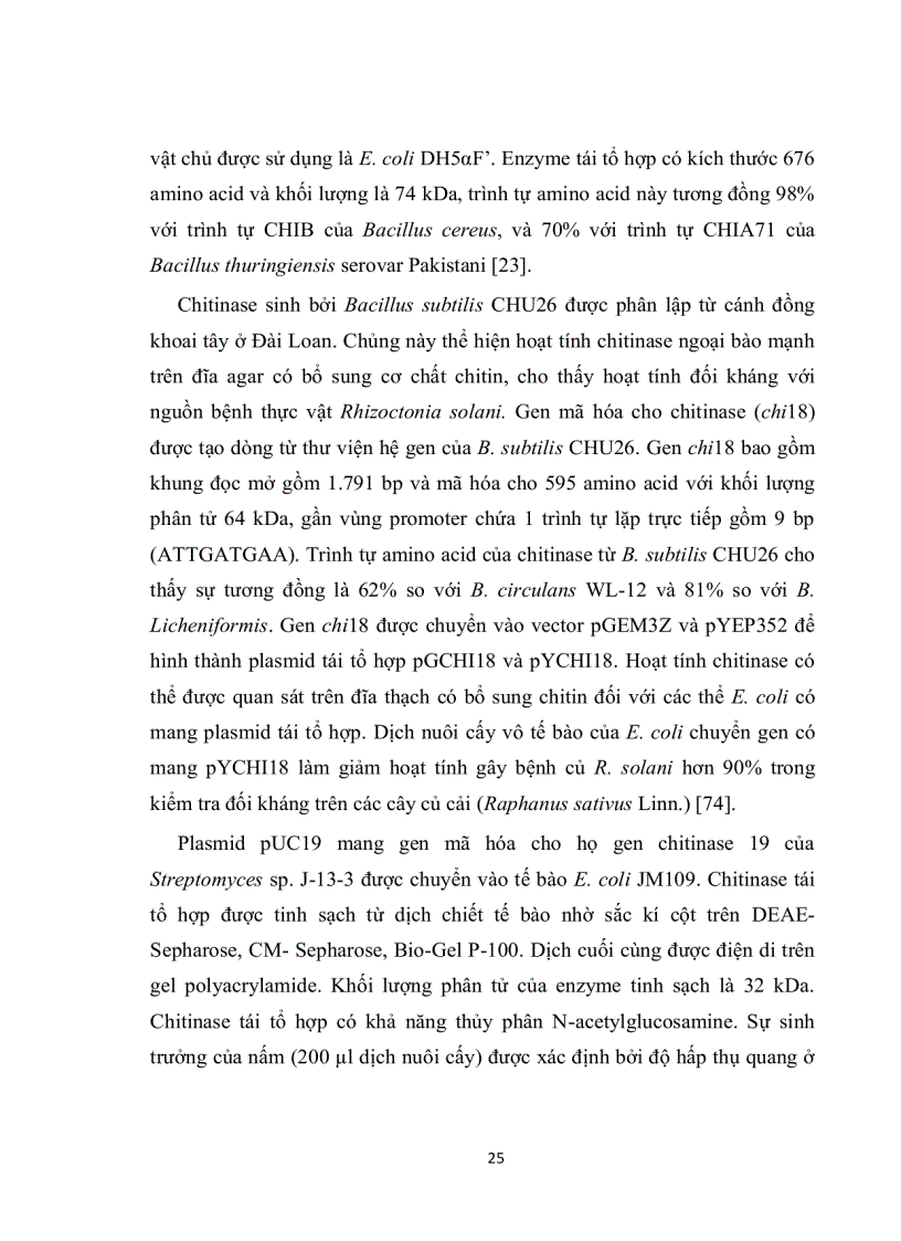 image for page Tạo dòng và biểu hiện gen chitinase từ nấm trichoderma