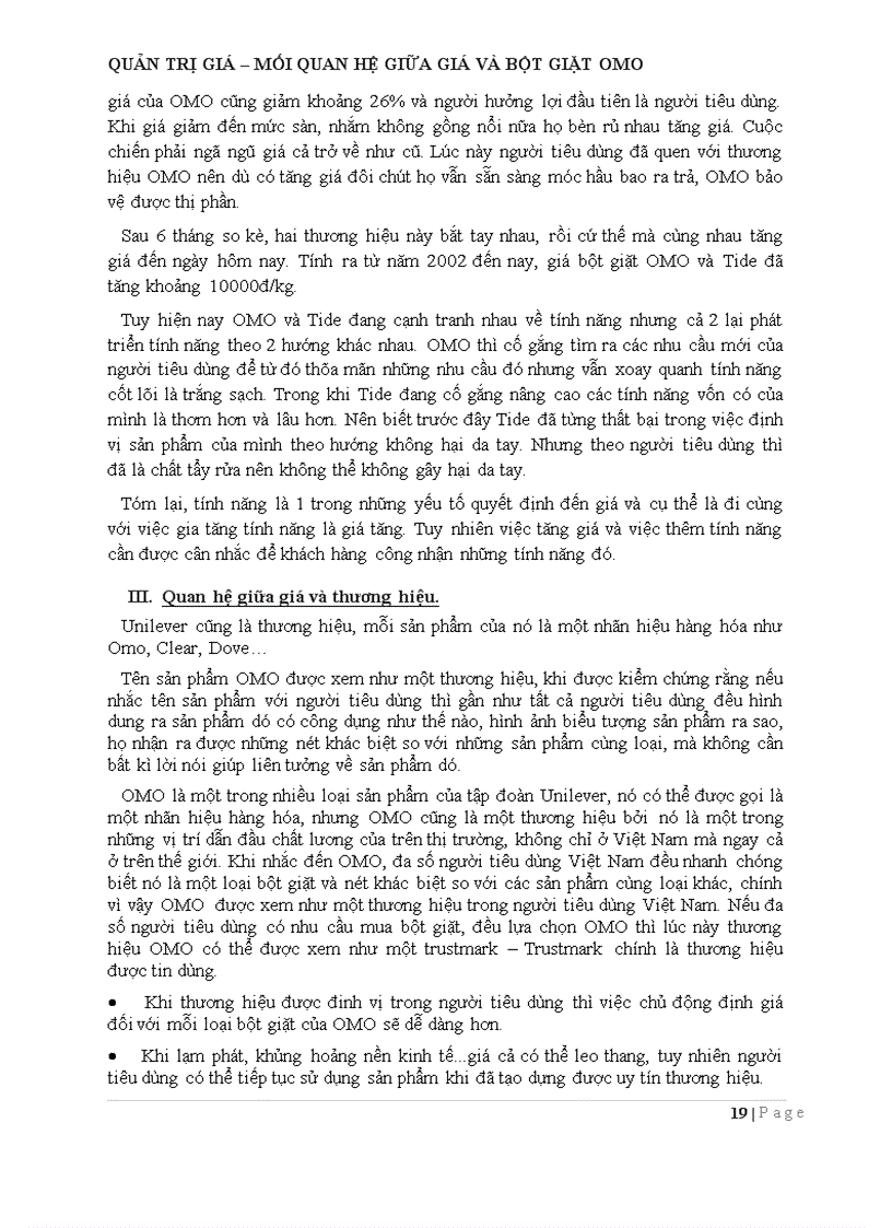 image for page Mối quan hệ giữa giá và bột giặt OMO