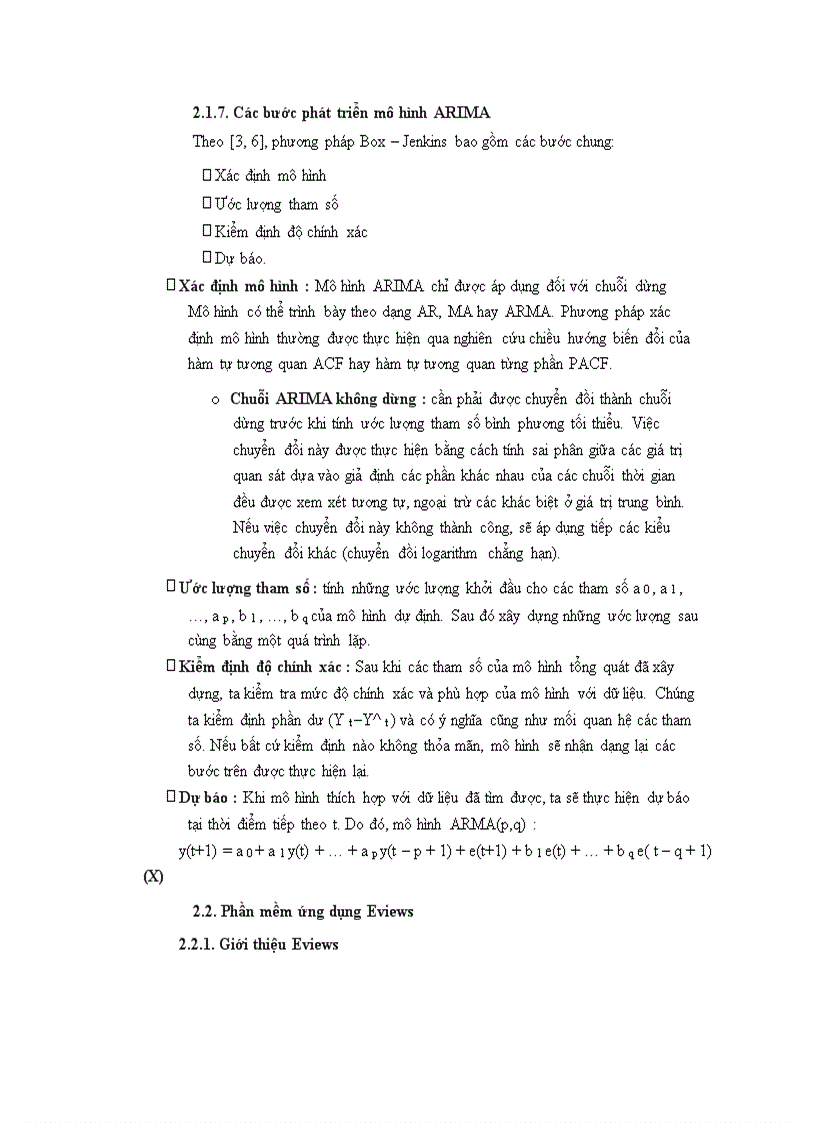 image for page Một số phương pháp khai phá dữ liệu quan hệ trong tài chính và chứng khoán mô hình arima
