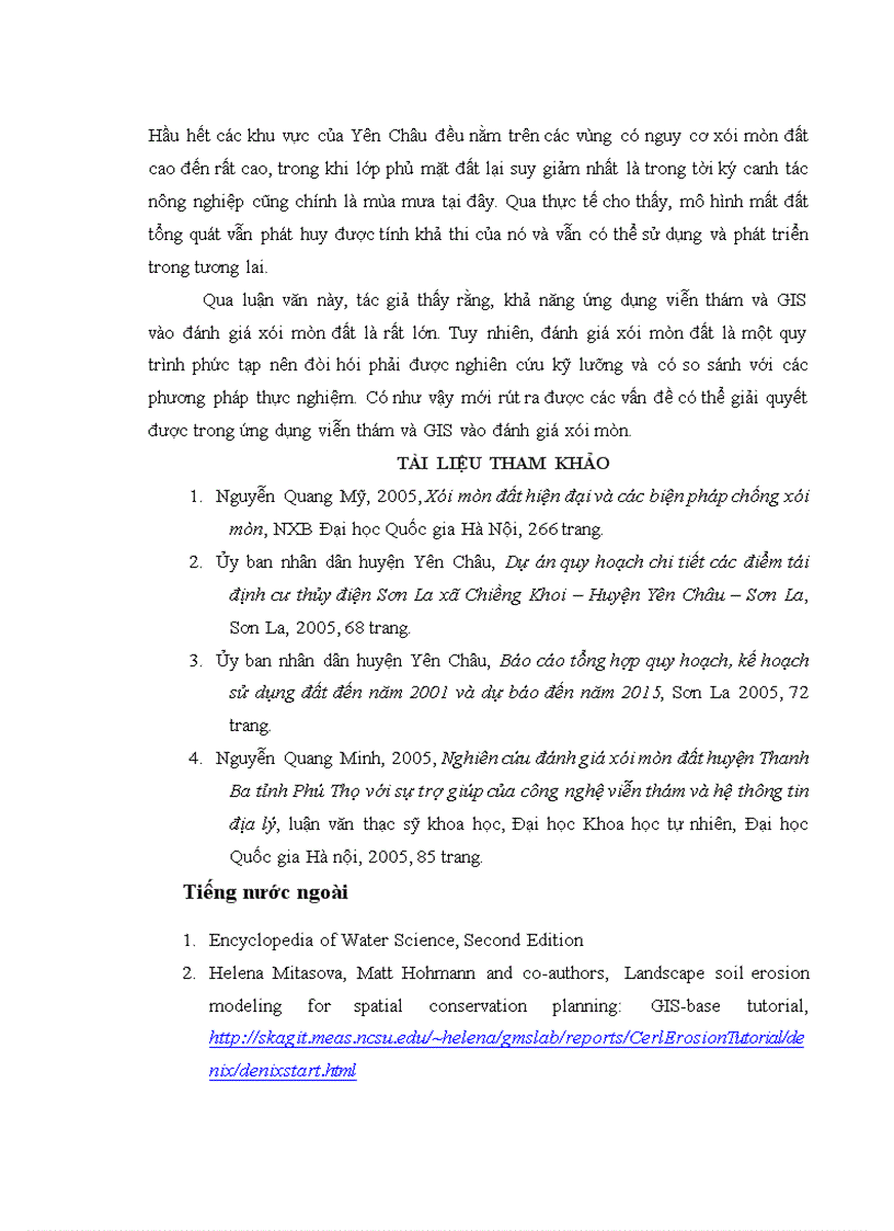 image for page Ứng dụng Viễn thám và GIS đánh giá xói mòn đất khu vực Yên Châu tỉnh Sơn La