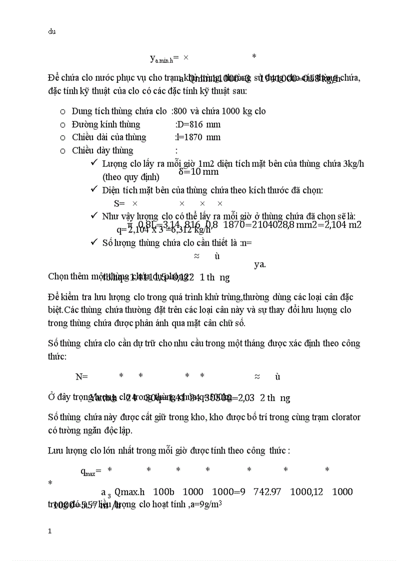 image for page Thiết kế hệ thống sử lý nước thải cho một khu vực dân cư có số dân N 75 000 thuyết minh