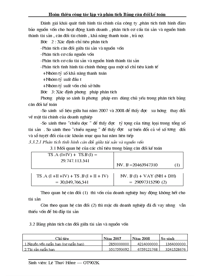 image for page Hoàn thiện công tác lập và phân tích Bảng cân đối kế toán công ty TNHH Phương Nam