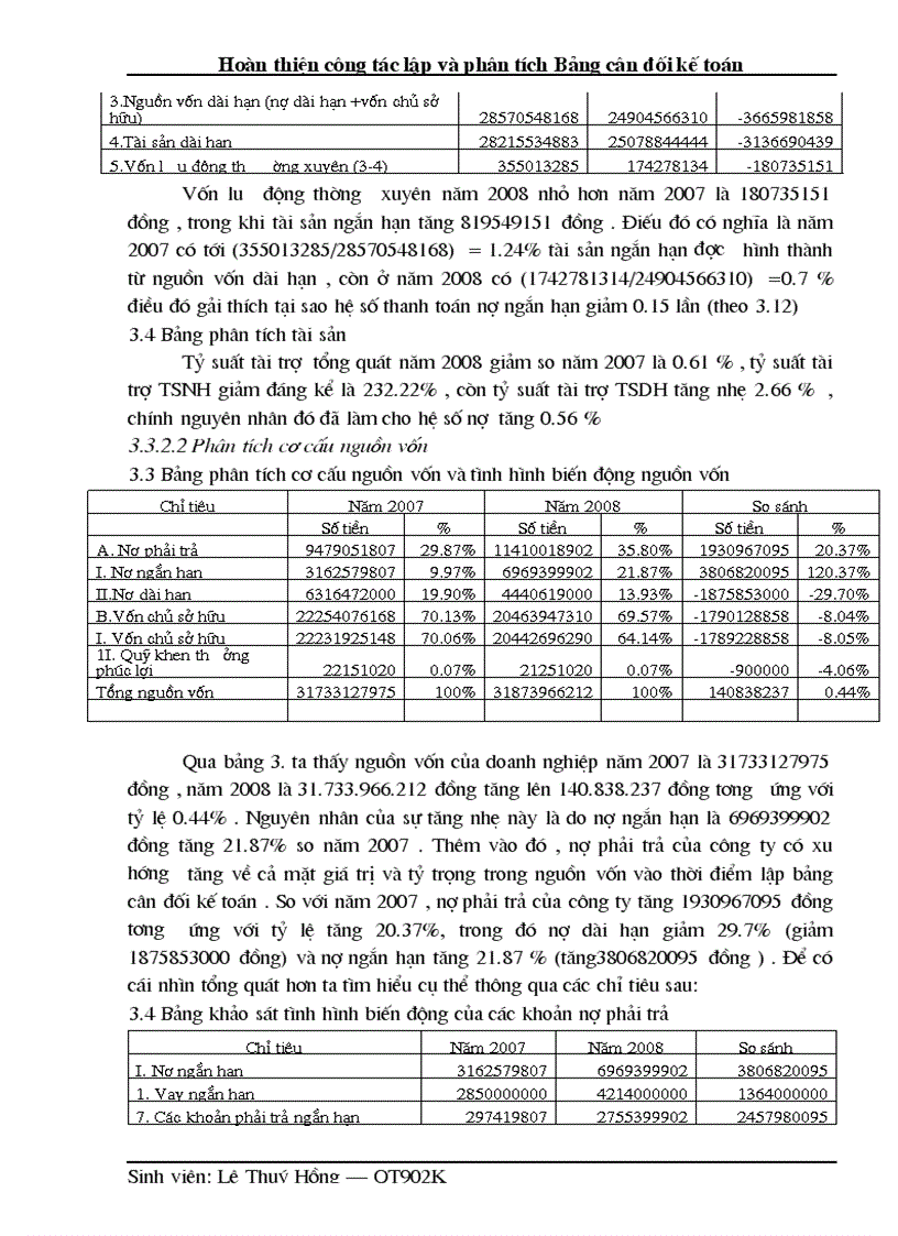 image for page Hoàn thiện công tác lập và phân tích Bảng cân đối kế toán công ty TNHH Phương Nam