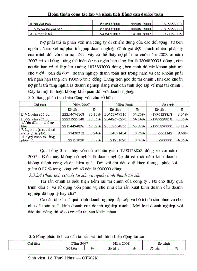 image for page Hoàn thiện công tác lập và phân tích Bảng cân đối kế toán công ty TNHH Phương Nam