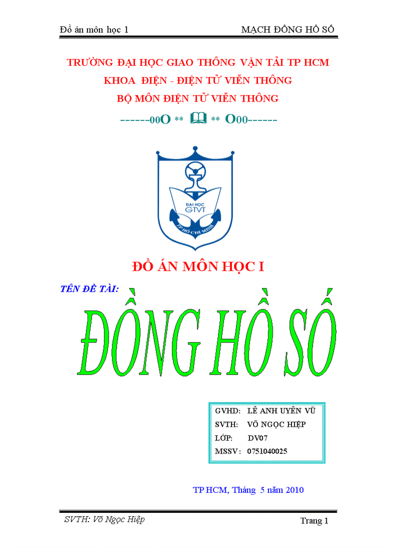 image for page Thiết kế mạch đồng hồ số