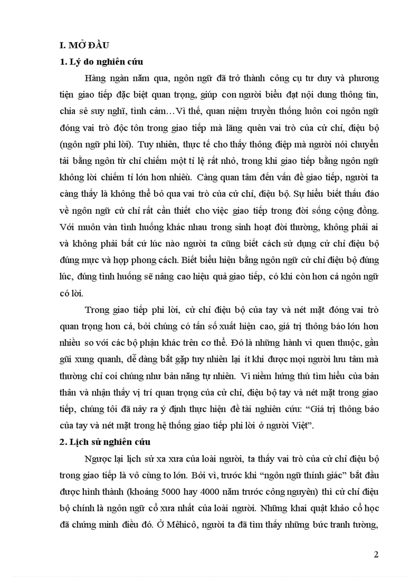 image for page Giá trị thông báo của cử chỉ tay và nét mặt trong hệ thống giao tiếp phi lời ở người việt
