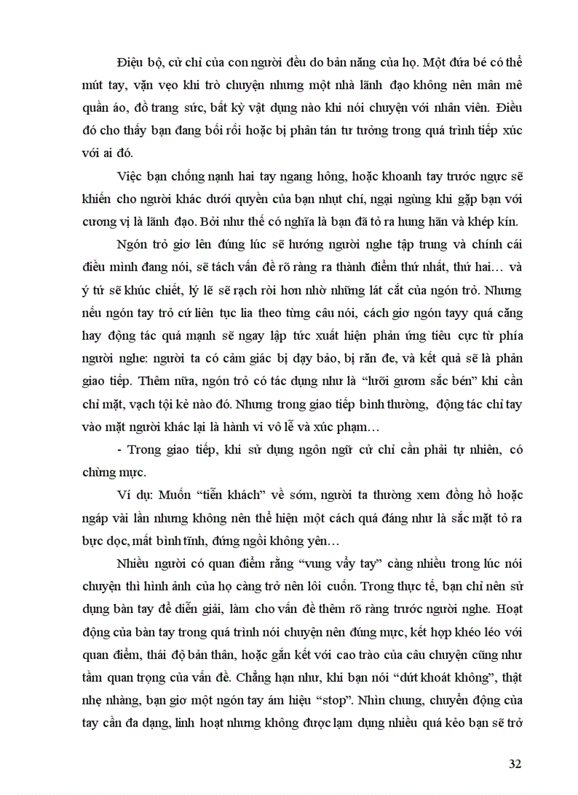 image for page Giá trị thông báo của cử chỉ tay và nét mặt trong hệ thống giao tiếp phi lời ở người việt