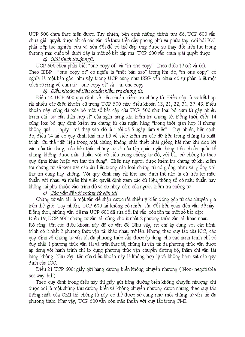 image for page Giới thiệu về UCP 600 và một số chú ý khi áp dụng