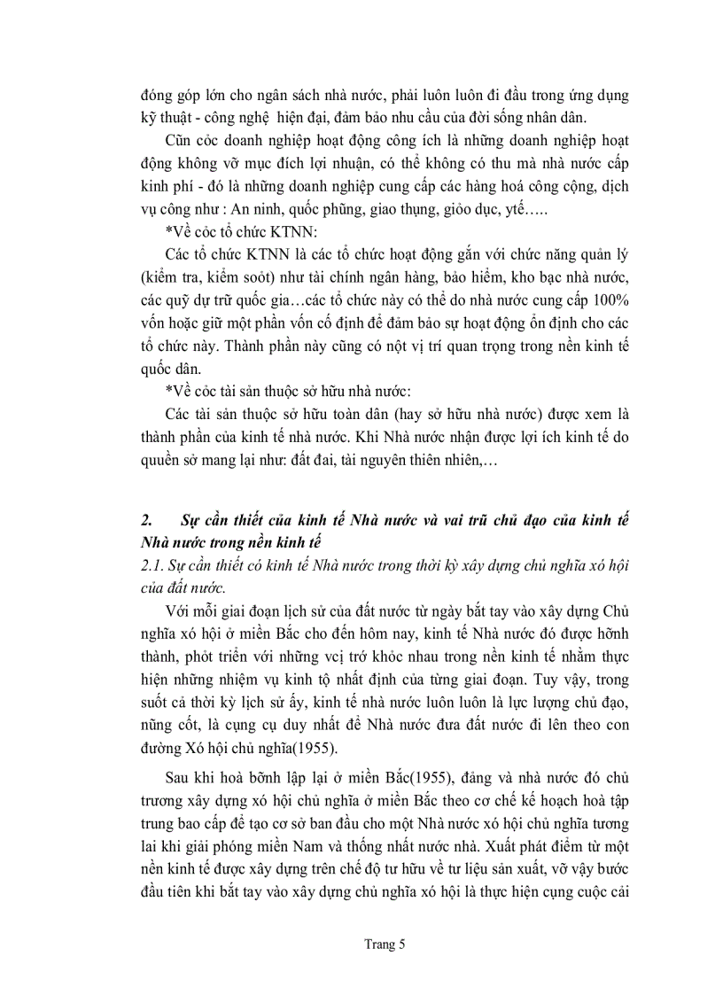 image for page Tầm quan trọng của kinh tế nhà nước