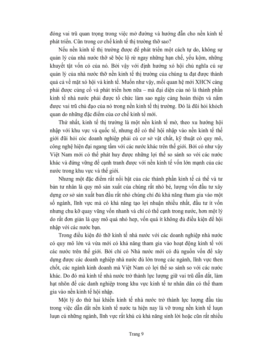 image for page Tầm quan trọng của kinh tế nhà nước