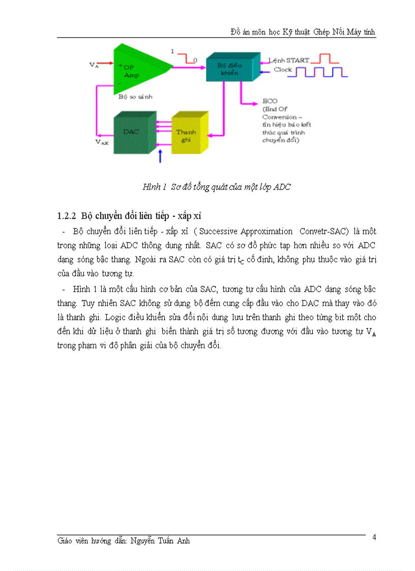 Đọc dữ liệu ADC 8 bít qua cổng máy in với ADC0809 ĐỒ ÁN TRƯỜNG ĐH KỸ THUẬT CÔNG NGHIỆP THÁI NGUYÊN