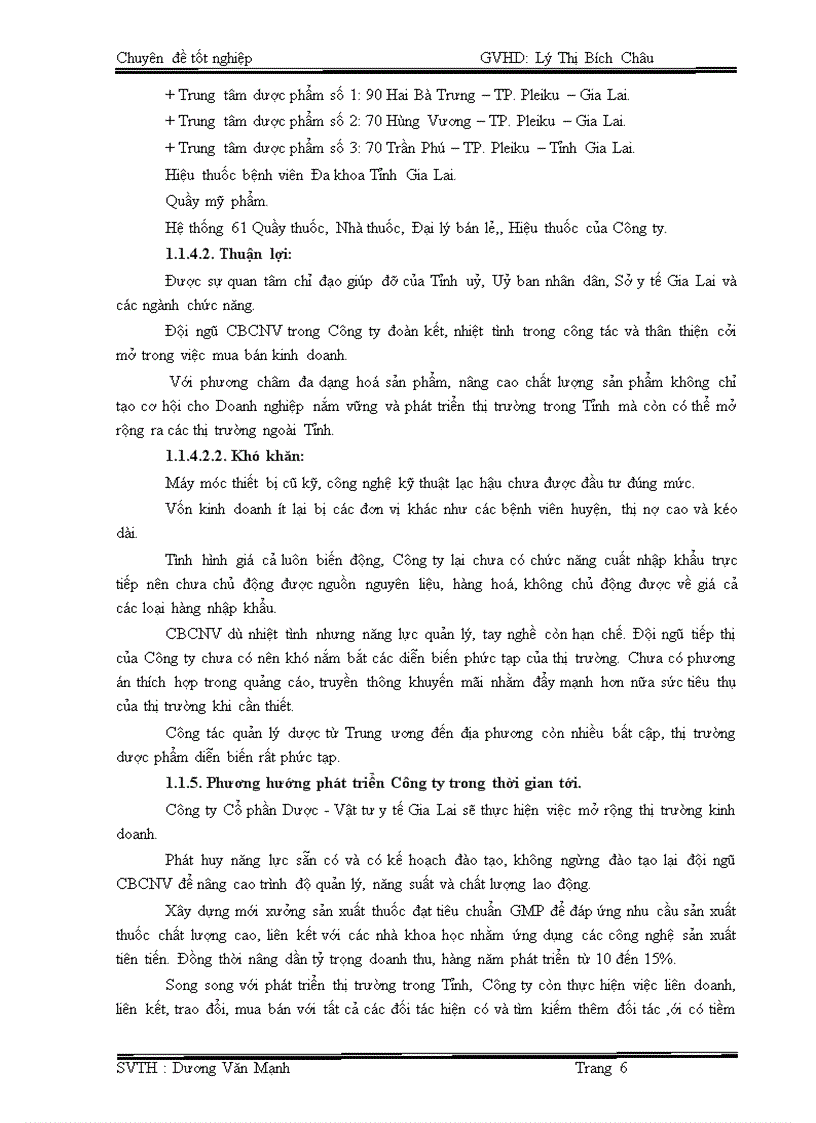 Những giải pháp nhằm nâng cao hiệu quả hoạt động kinh doanh tại Công ty Cổ phần Dược Vật tư y tế Gia Lai