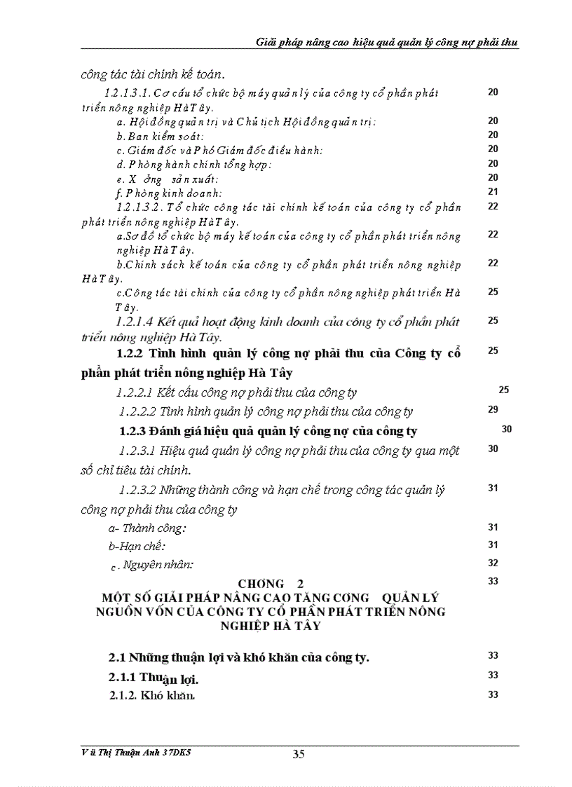 image for page Nâng cao quản lý công nợ tại Công ty cổ phần phát triển nông nghiệp Hà Tây thực trạng và giải pháp