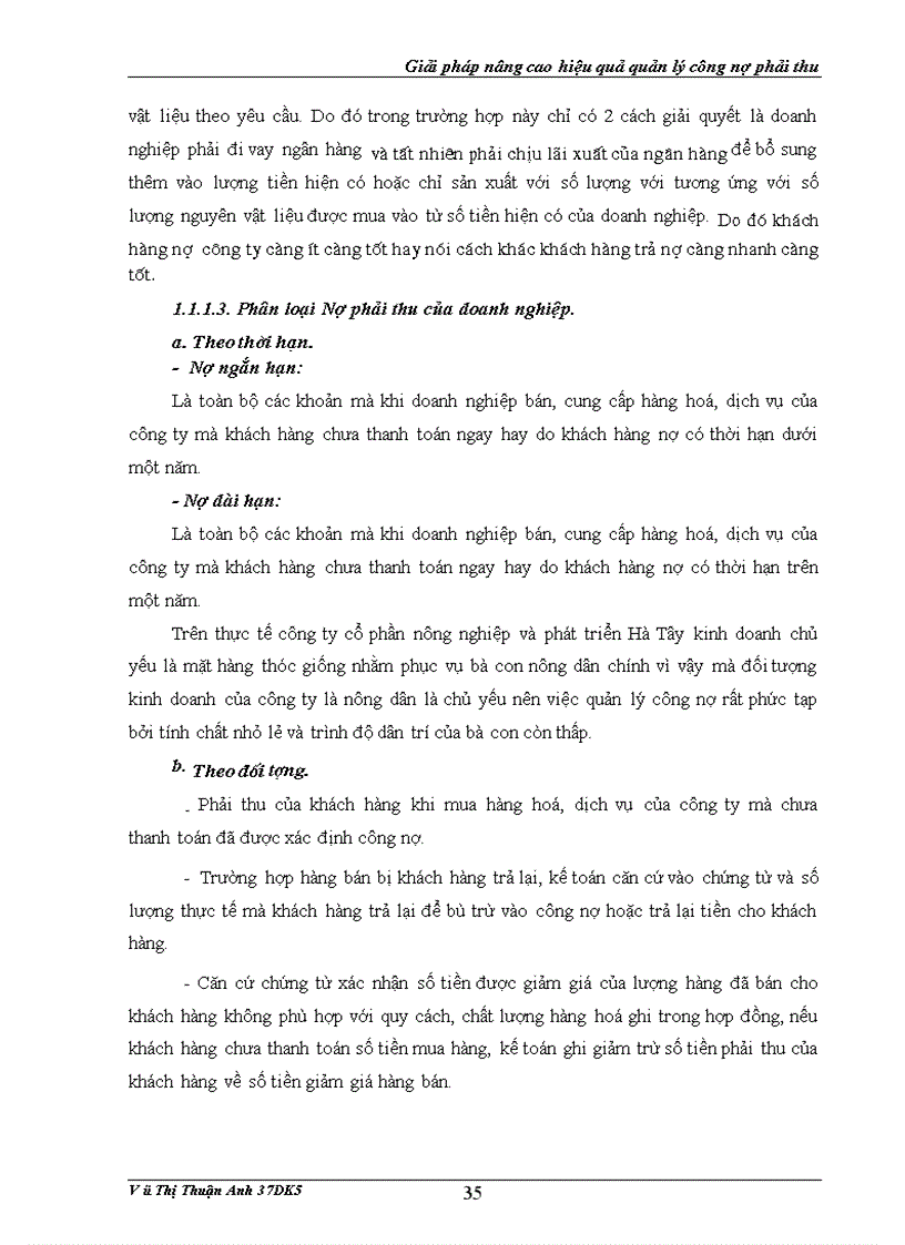 image for page Nâng cao quản lý công nợ tại Công ty cổ phần phát triển nông nghiệp Hà Tây thực trạng và giải pháp