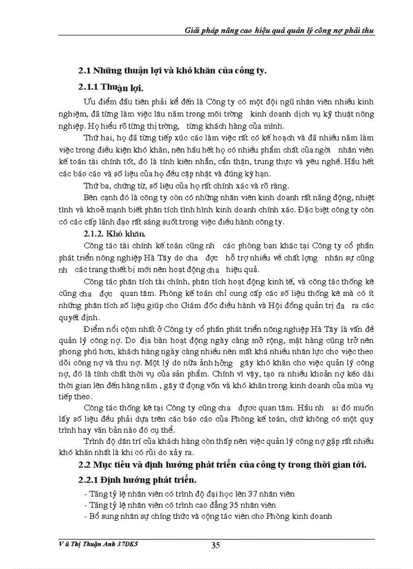 image for page Nâng cao quản lý công nợ tại Công ty cổ phần phát triển nông nghiệp Hà Tây thực trạng và giải pháp
