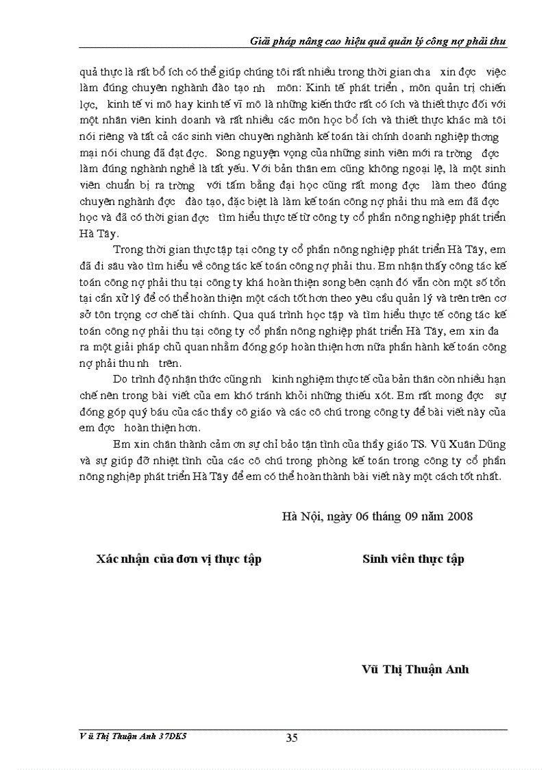image for page Nâng cao quản lý công nợ tại Công ty cổ phần phát triển nông nghiệp Hà Tây thực trạng và giải pháp