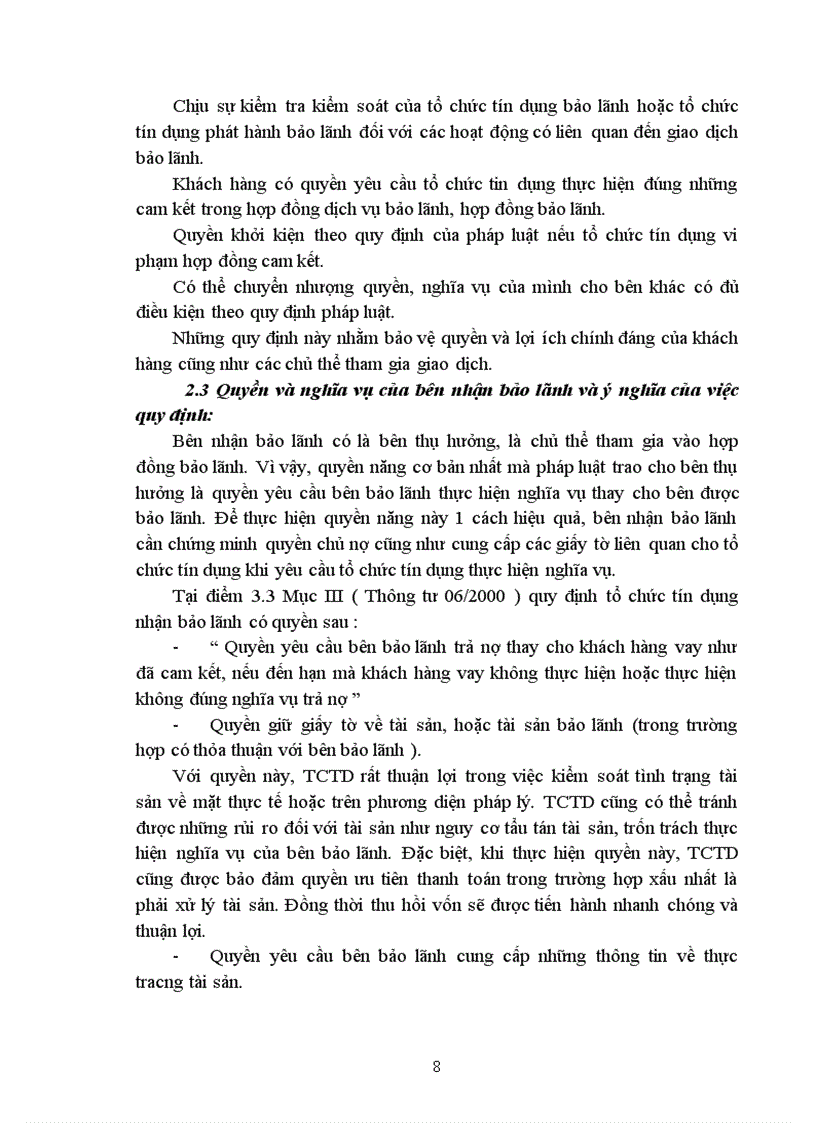 image for page Bài tập kỳ ngân hàng Phân tích nội dung cơ bản của mỗi quyền nghĩa vụ của từng chủ thể và ý nghĩa của việc quy định quyền nghĩa vụ bảo lãnh ngân hàng