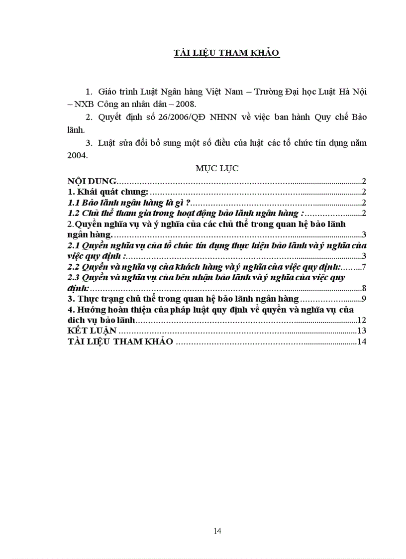 image for page Bài tập kỳ ngân hàng Phân tích nội dung cơ bản của mỗi quyền nghĩa vụ của từng chủ thể và ý nghĩa của việc quy định quyền nghĩa vụ bảo lãnh ngân hàng