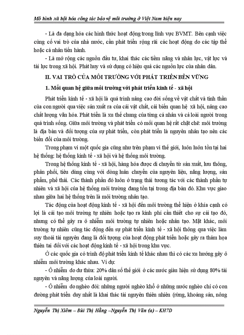 image for page Mô hình xã hội hóa công tác bảo vệ môi trường ở Việt Nam hiện nay