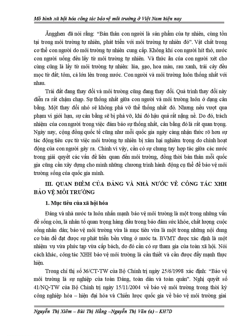 image for page Mô hình xã hội hóa công tác bảo vệ môi trường ở Việt Nam hiện nay