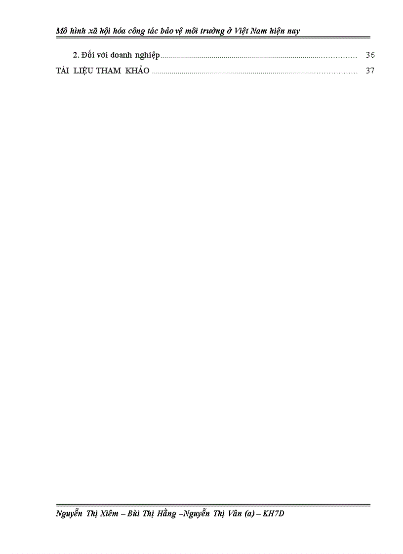 image for page Mô hình xã hội hóa công tác bảo vệ môi trường ở Việt Nam hiện nay