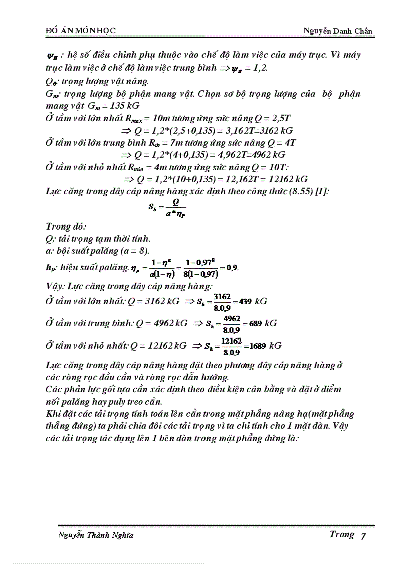 image for page Đồ án kết cấu kim loại máy trục Cần trục ô tô Q 10T cad word full