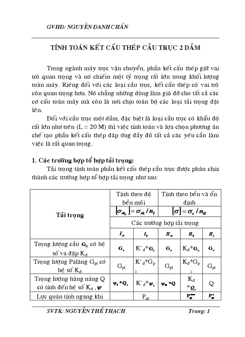 image for page Tính toán kết cấu thép cầu trục 2 dầm Q 20T