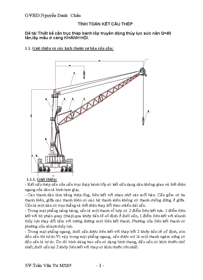 image for page Tính toán kết cấu thép cần trục tháp bánh lốp Q 40T