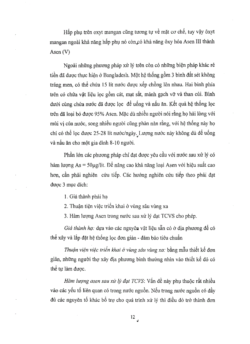 image for page Nghiên cứu phát hiện Asen nitrit trong nước giếng khoan Thăm dò khả năng xử lý Asen trong phòng thí nghiệm