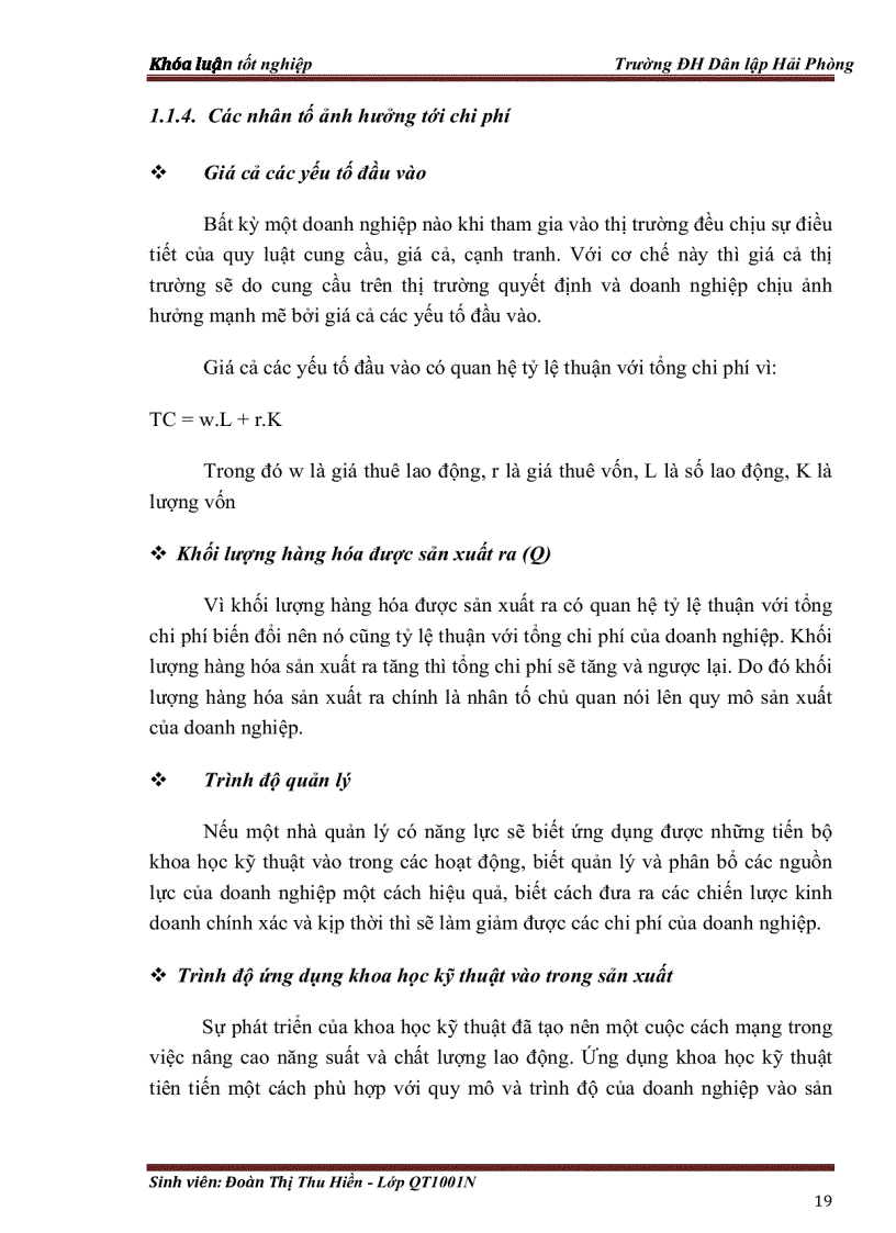 image for page Phân tích mối quan hệ giữa chi phí và doanh thu từ đó đưa ra một số biện pháp làm tối đa hóa lợi nhuận cho CN công ty TNHH Giao nhận vận tải Quang Hưng