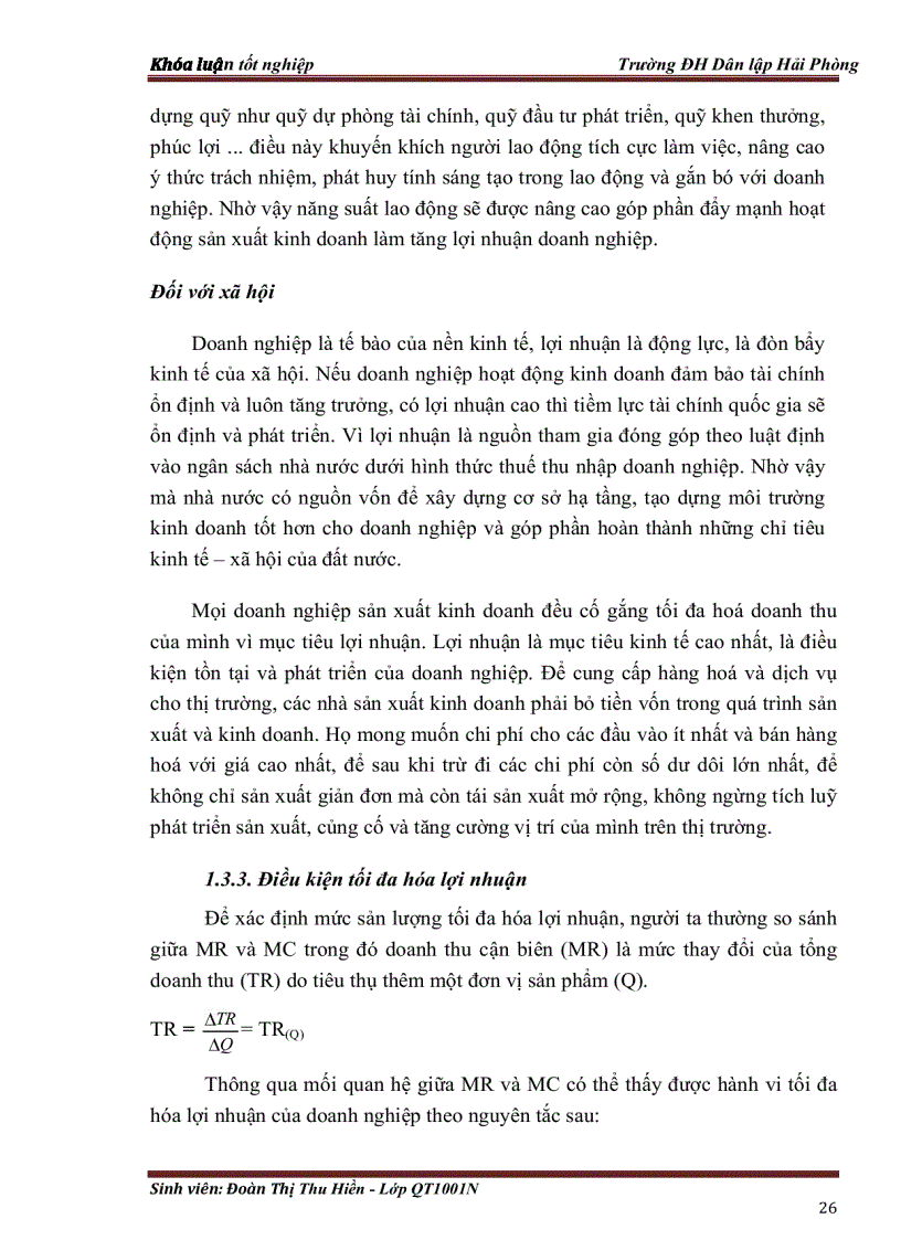 image for page Phân tích mối quan hệ giữa chi phí và doanh thu từ đó đưa ra một số biện pháp làm tối đa hóa lợi nhuận cho CN công ty TNHH Giao nhận vận tải Quang Hưng