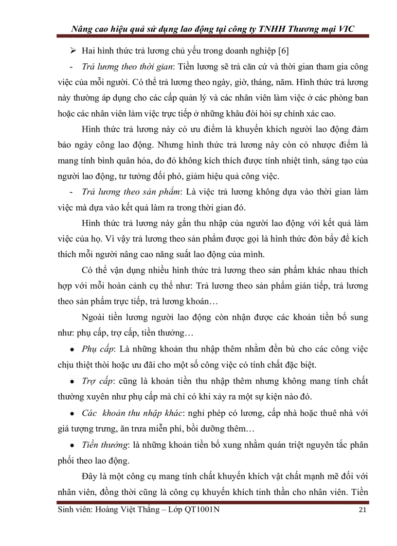 image for page Nâng cao hiệu quả sử dụng lao động tại công ty TNHH Thương mại VIC