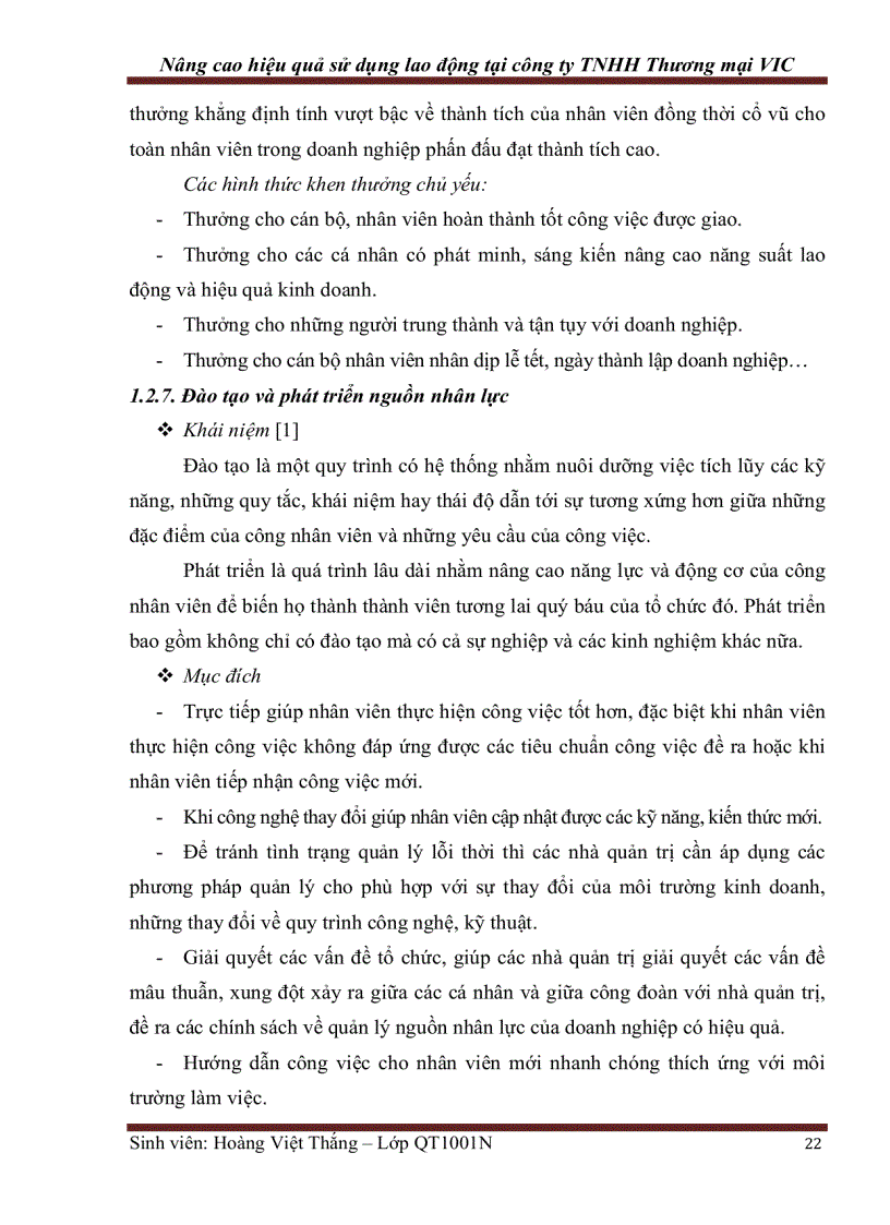 image for page Nâng cao hiệu quả sử dụng lao động tại công ty TNHH Thương mại VIC