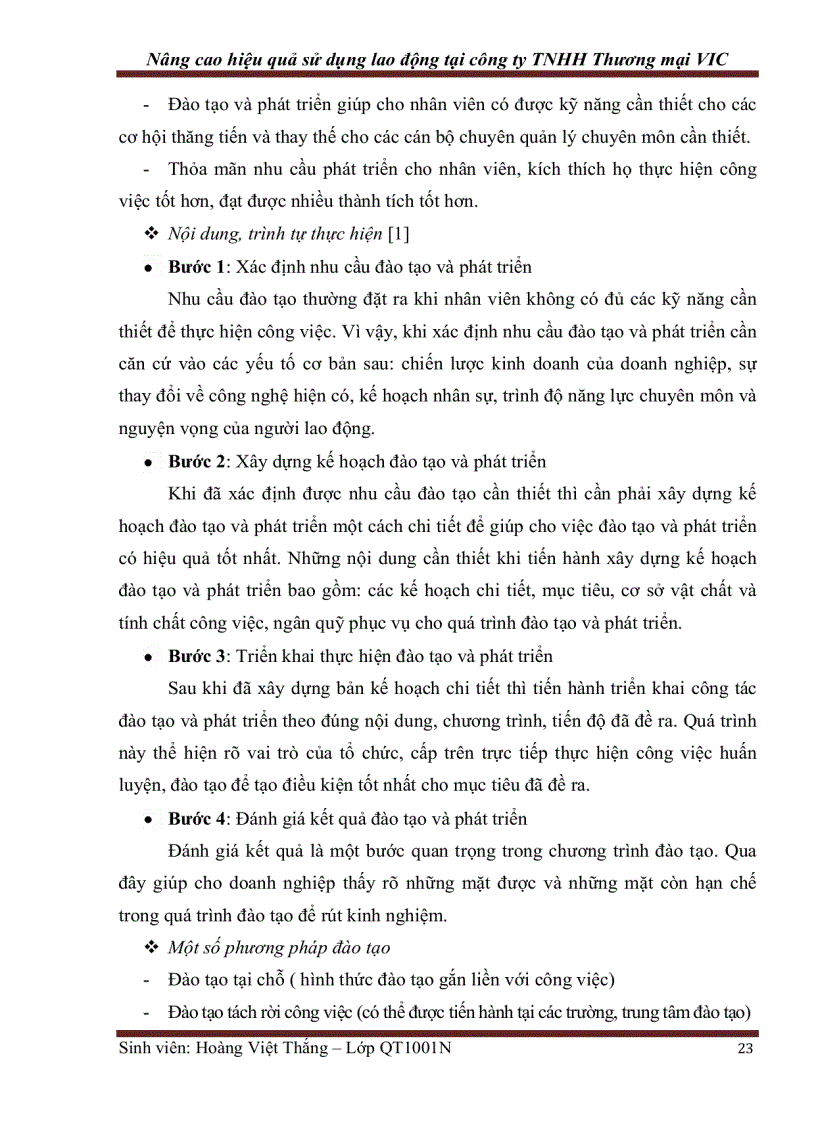 image for page Nâng cao hiệu quả sử dụng lao động tại công ty TNHH Thương mại VIC