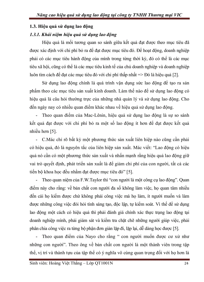 image for page Nâng cao hiệu quả sử dụng lao động tại công ty TNHH Thương mại VIC