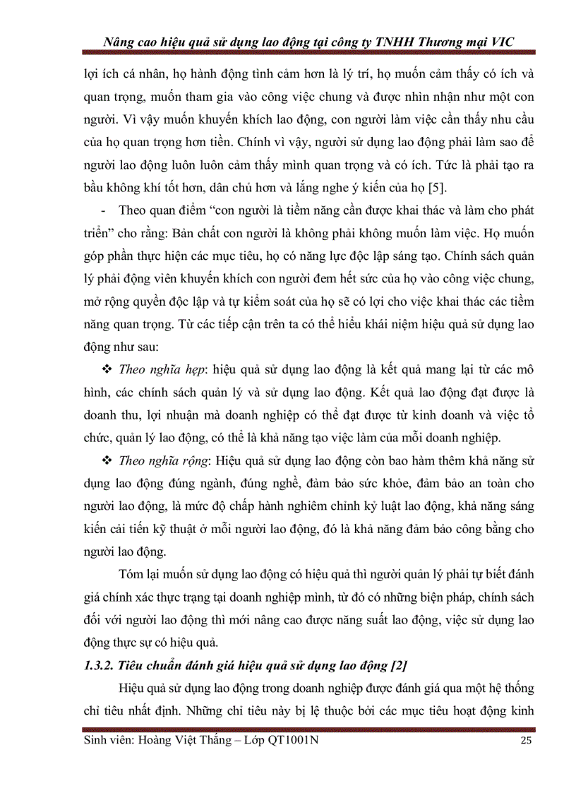 image for page Nâng cao hiệu quả sử dụng lao động tại công ty TNHH Thương mại VIC