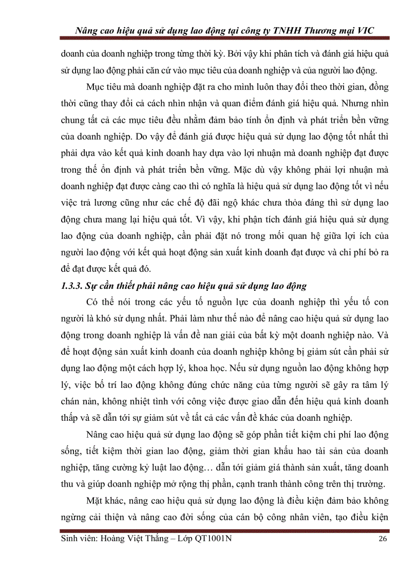 image for page Nâng cao hiệu quả sử dụng lao động tại công ty TNHH Thương mại VIC