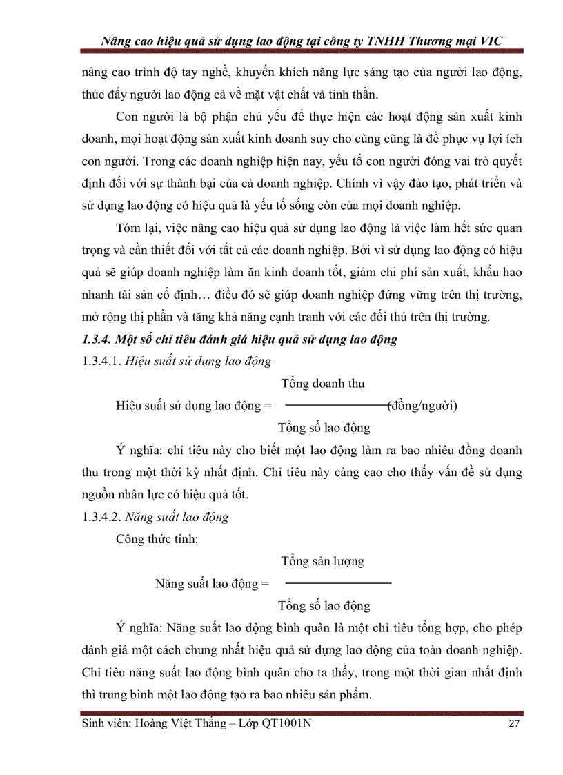 image for page Nâng cao hiệu quả sử dụng lao động tại công ty TNHH Thương mại VIC