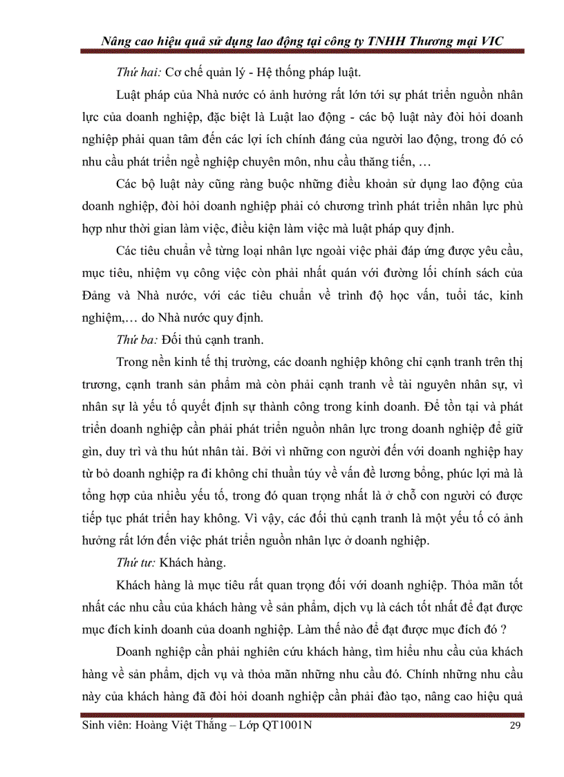 image for page Nâng cao hiệu quả sử dụng lao động tại công ty TNHH Thương mại VIC
