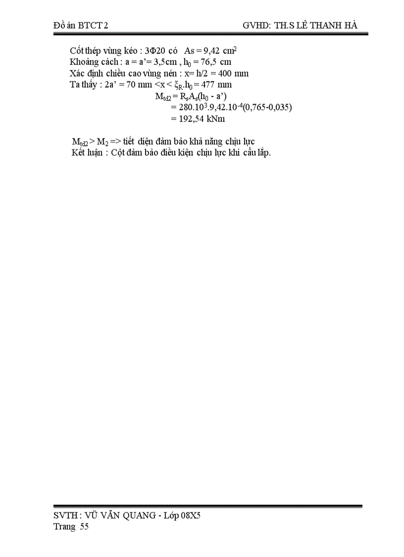 image for page Đồ án bê tông cốt thép ii thiết kế khung ngang nhà công nghiệp 1 tầng