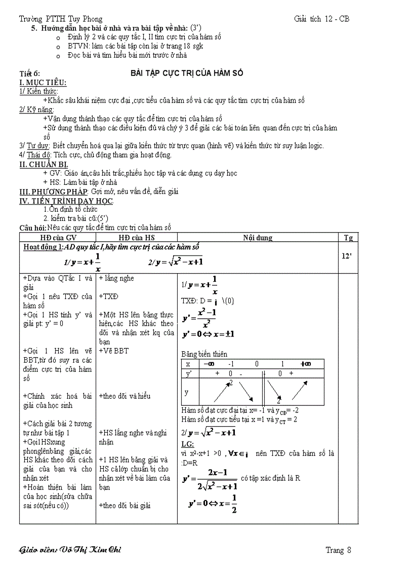 image for page Giáo án Toán 12 2012 hay