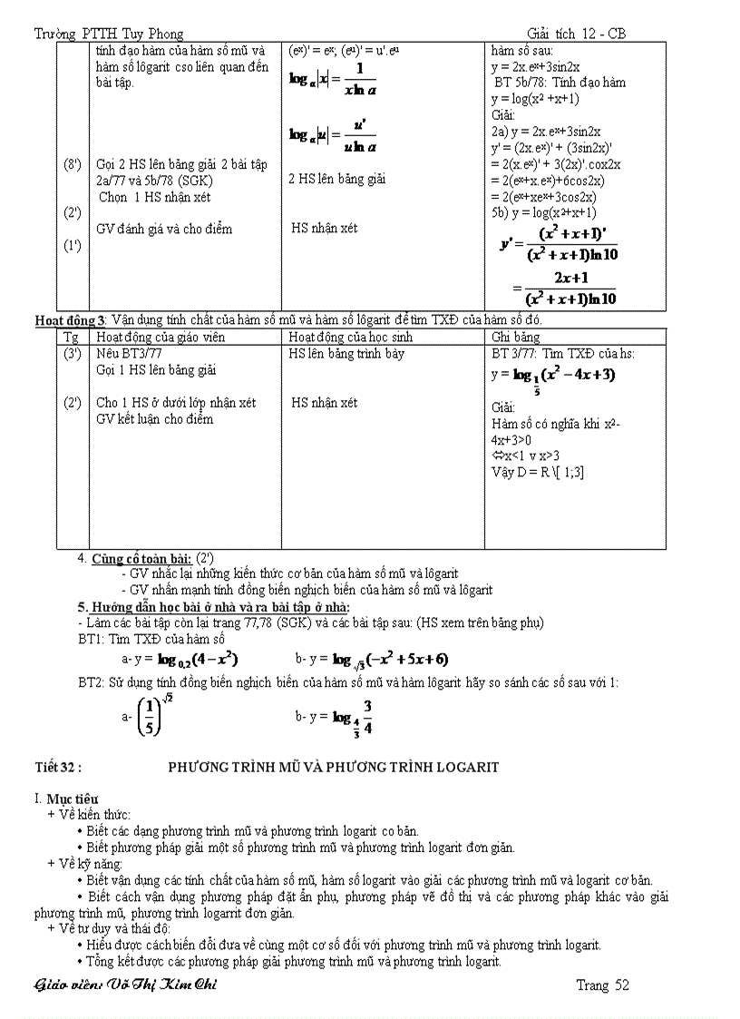 image for page Giáo án Toán 12 2012 hay