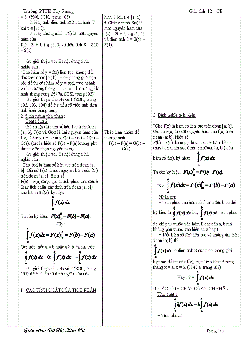 image for page Giáo án Toán 12 2012 hay