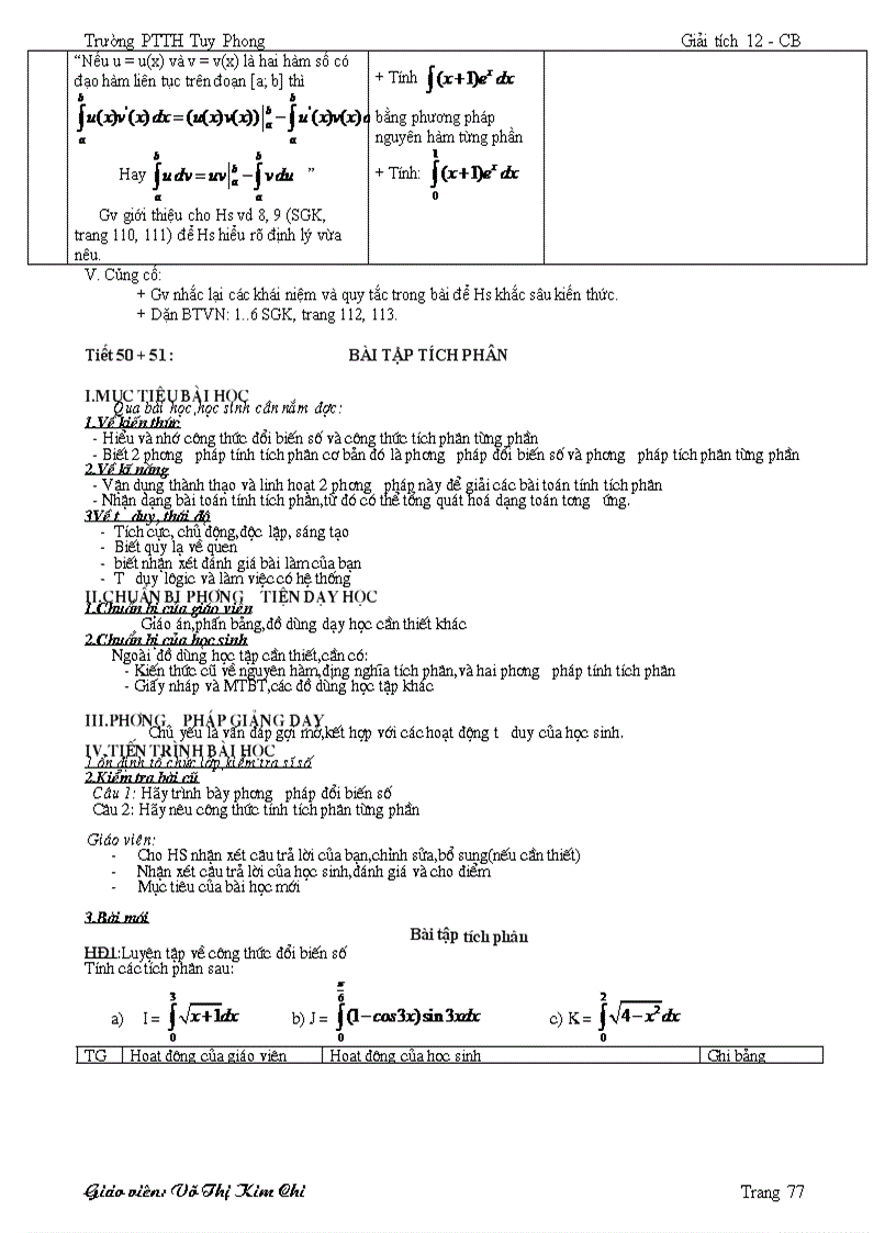 image for page Giáo án Toán 12 2012 hay