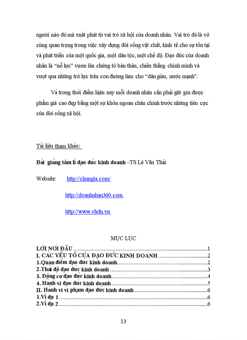 image for page Tiểu luận môn tâm lý đạo đức kinh doanh Đạo đức kinh doanh