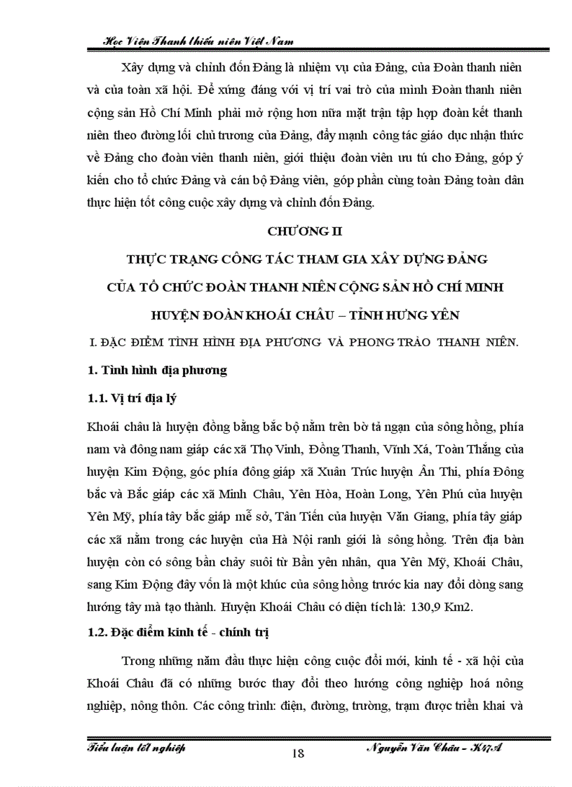 image for page Đoàn thanh niên cộng sản Hồ Chí Minh huyện Khoái Châu với công tác tham gia xây dựng Đảng